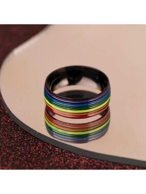 🌈 Rainbow Stripe Ring 🌈